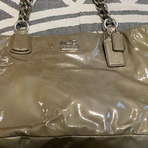 Coach Chelsea Grey Patent Leather Satchel